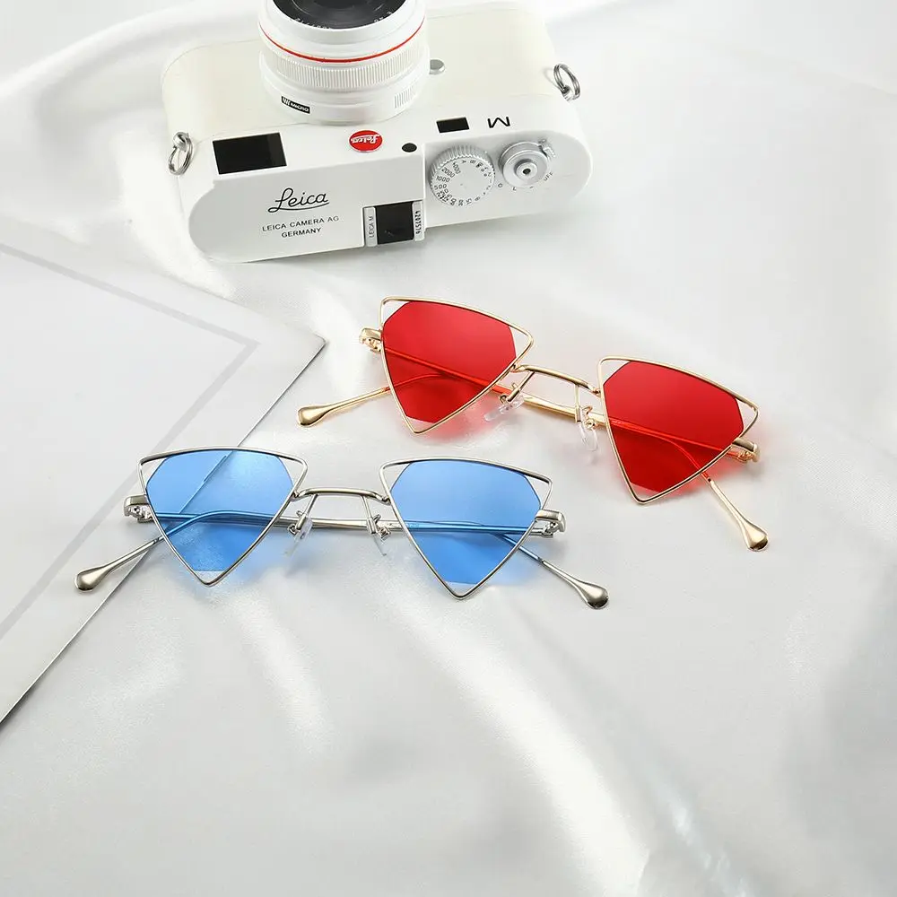 Новые высококачественные винтажные треугольные солнечные очки в стиле стимпанк
