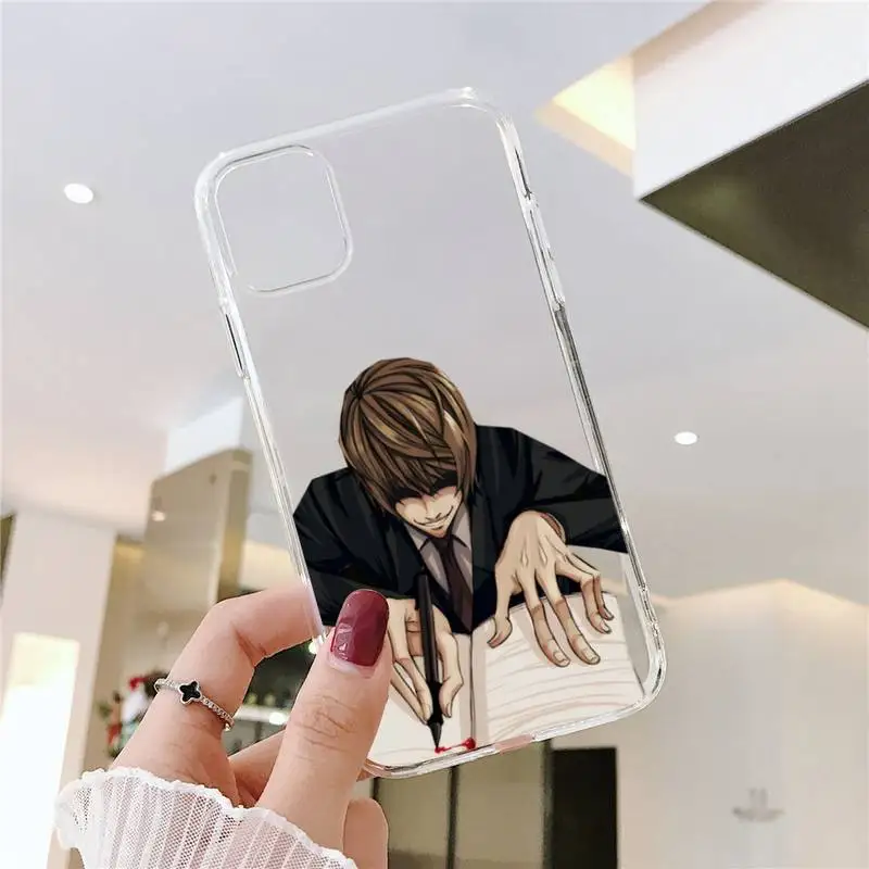 

Death Note Ryuk kira Phone Case Transparent soft For iphone 5 5s 5c se 6 6s 7 8 11 12 plus mini x xs xr pro max