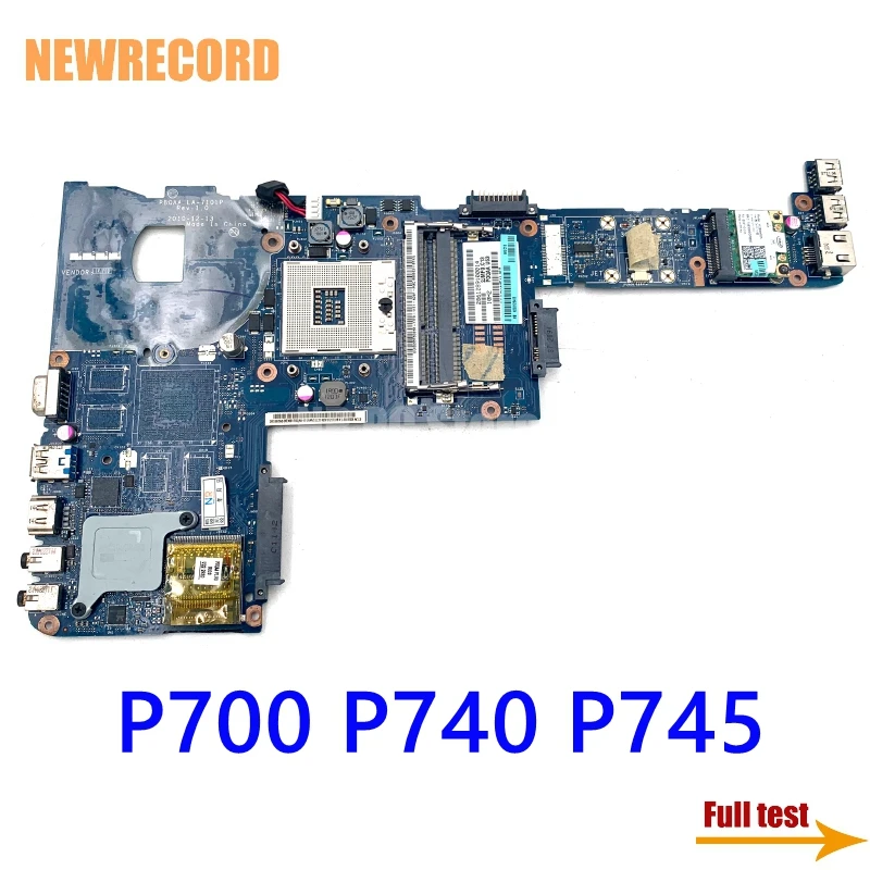 NEWRECORD K000123400 PBQAA LA-7101P For Toshiba Satellite P700 P740 P745 Laptop Motherboard HM65 DDR2 Main Board Full Test