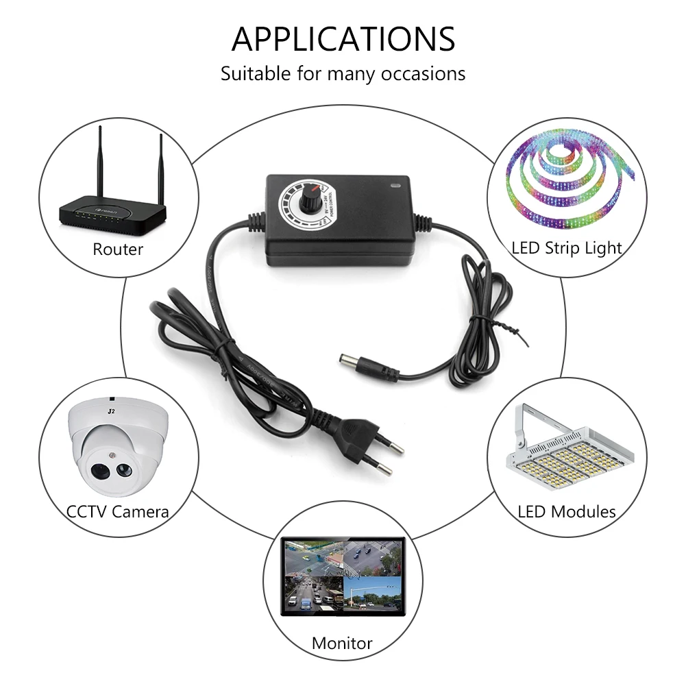 Adjustable Power Adatper 3 9 12 24 V Volt AC 100-240V Supply Switching r To DC 3V 9V 12V 24V Universal Adapter Charge | Обустройство