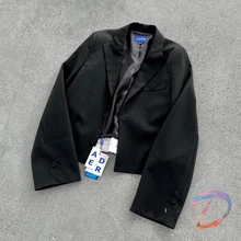 ADER ERROR Ciner Blazer Net Short Suit Adererror hombres y mujeres, chaquetas de correas con logotipo Jacquard (1)