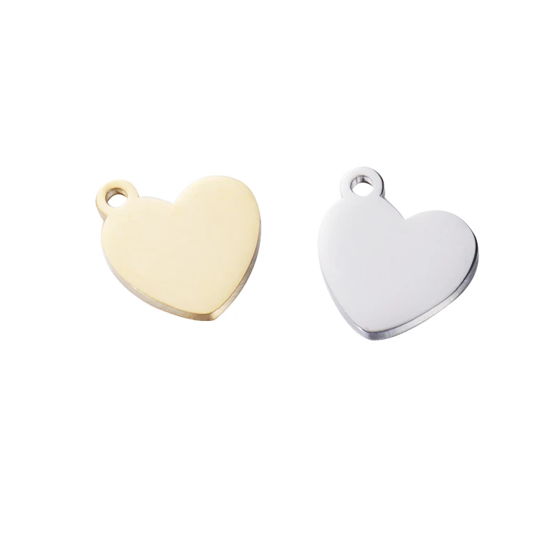 

Fnixtar 20Pcs Heart Charms Mirror Polish Stainless Steel Charms For DIY Making Necklace Bracelets Keychain Women's Jewelry