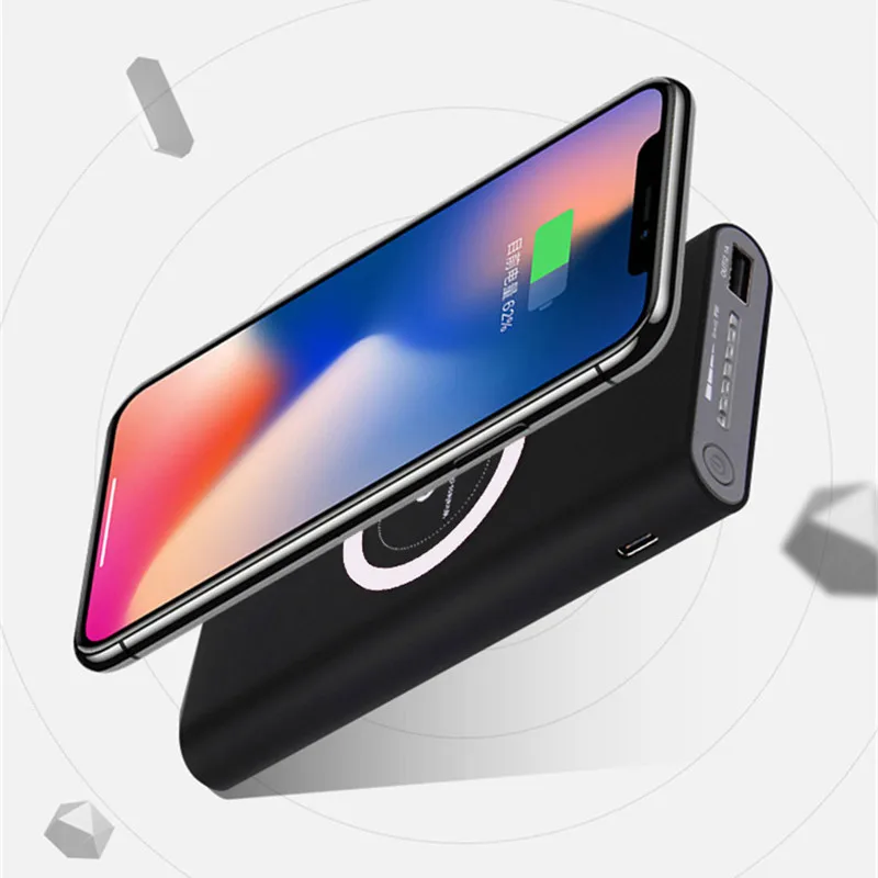 30000mAh Беспроводное зарядное устройство большой емкости мобильный Банк питания