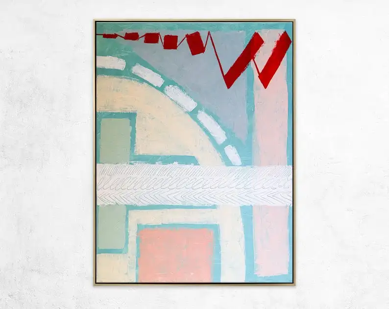 Beste Abstract Schilderen Grote Acryl Canvas Wall Art Expressionisme Speelse Moderne Schilderen Wall Art Op Canvas Mooie Traditionele