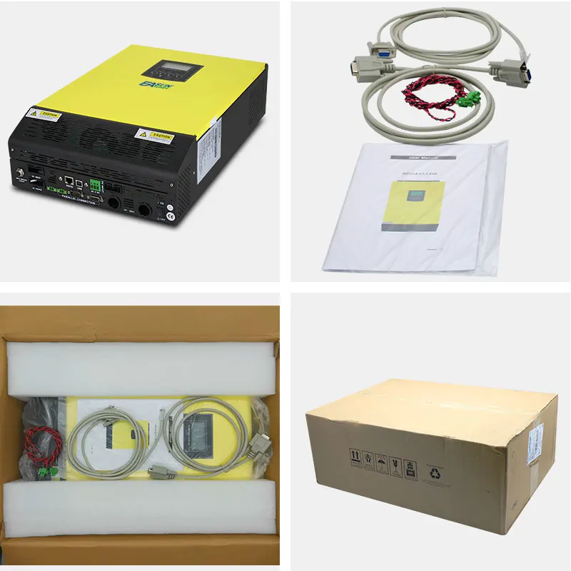 

Hybrid Solar Inverter 5500W 450VDC 48V 220V MPPT Solar Charger 90A Battery Charger IGrid Tied Inverter