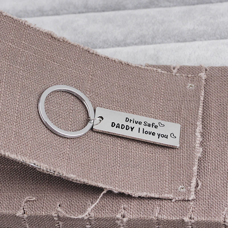 Безопасность вождения автомобиля брелок папа я люблю тебя Нержавеющая сталь