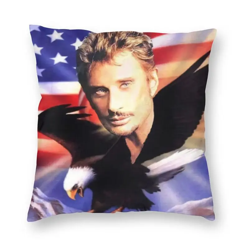 

Johnny Hallyday Cushion Cover Double-sided 3D Print Singer French France Throw Pillow Case for Living Room Pillowcase Home Decor