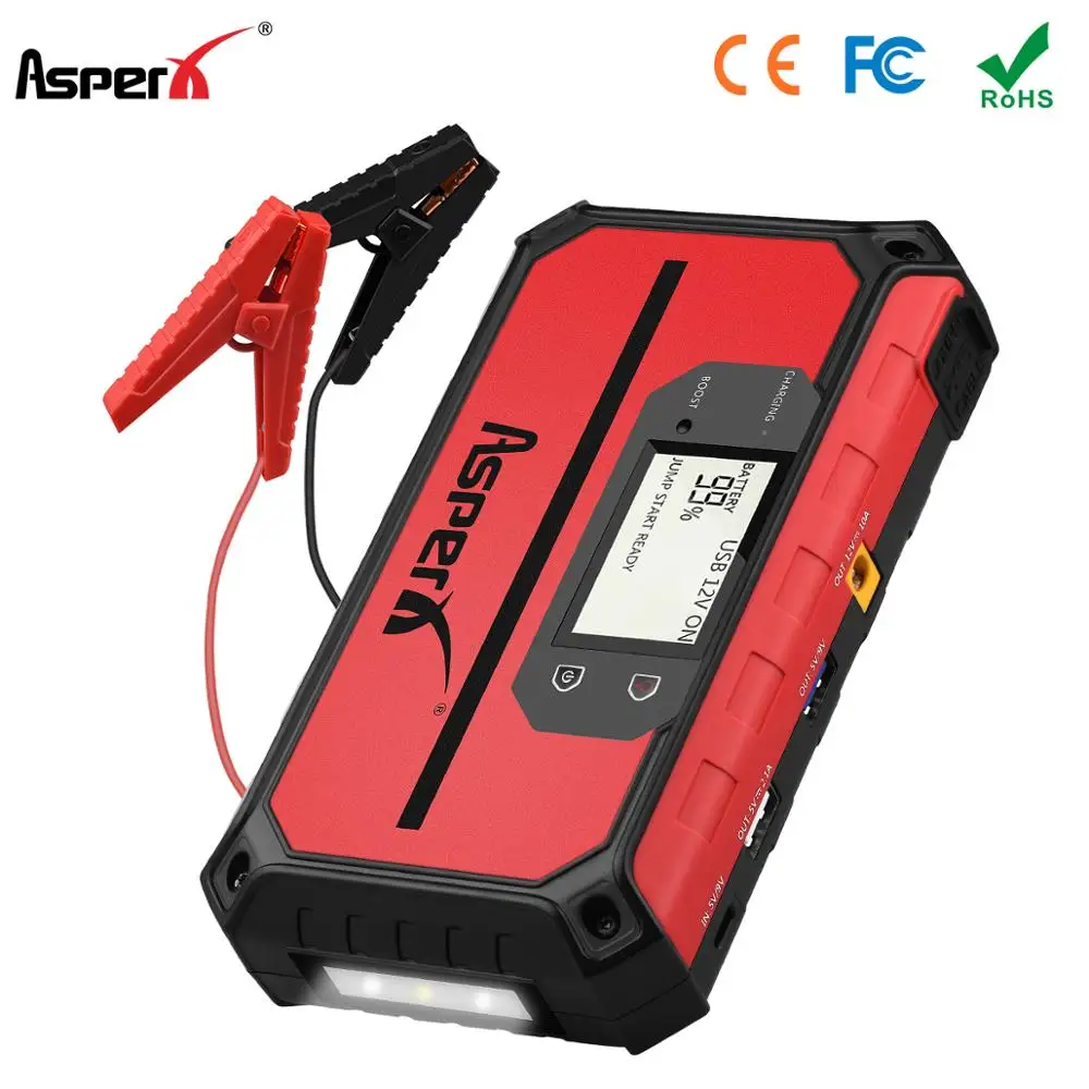 Автомобильное пусковое устройство AsperX 12 В 18000 мАч автомобильное быстрая зарядка