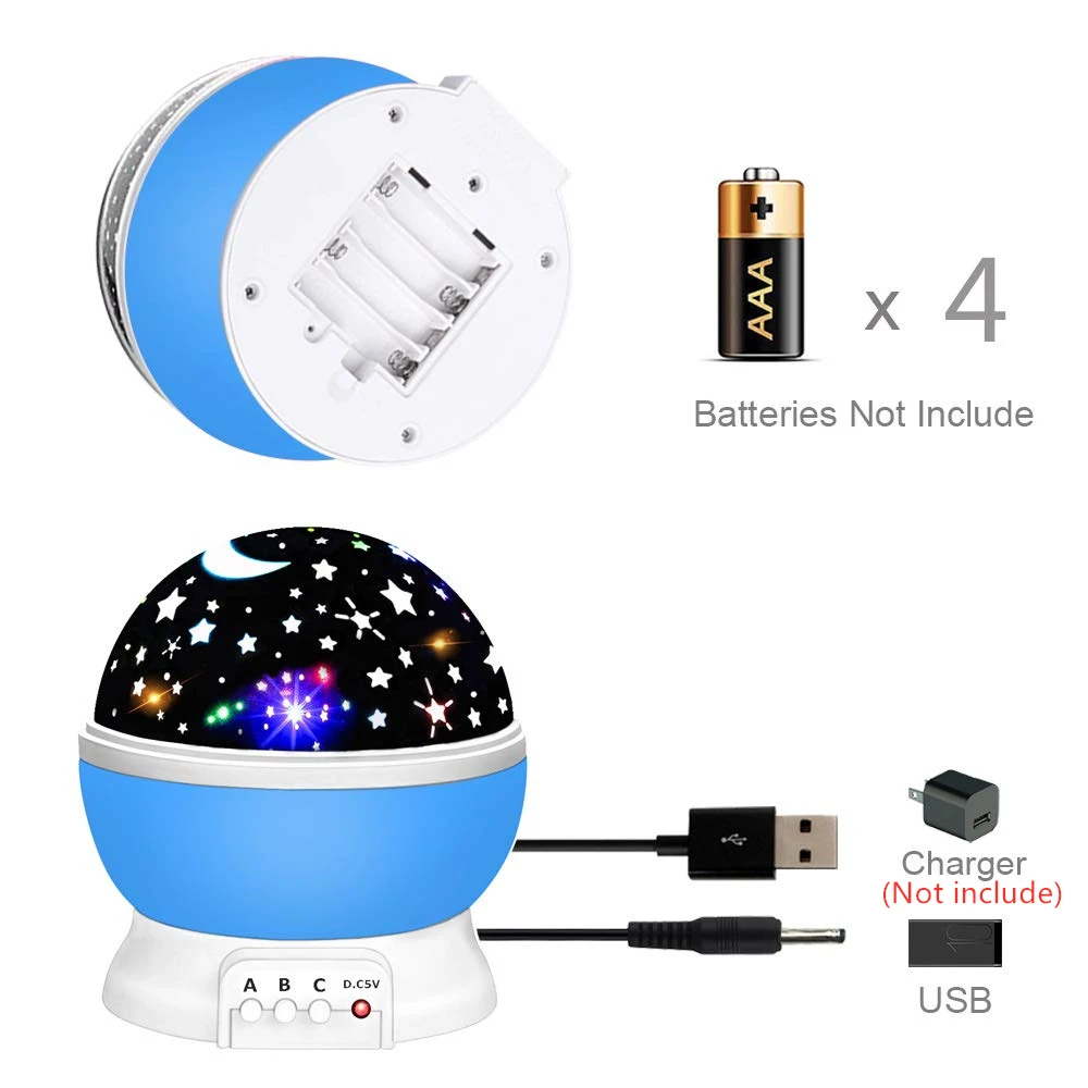 Светодиодный ночник RGB Звездный проектор лампа USB лусветильник льник светильник