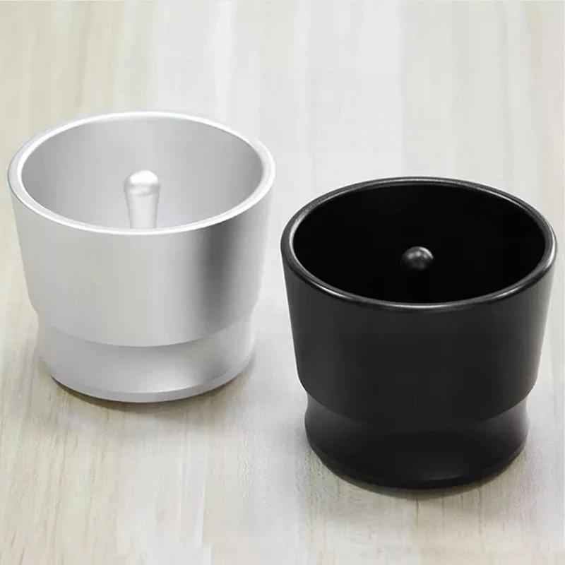 

2x Aluminum Alloy Smart Dosing Ring for Brewing Bowls for 58mm Coffee Tampering Espresso Barista Tool Silver & Black