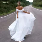 Свадебное платье принцессы LORIE 2021 трапециевидной формы с вырезом сердечком из органзы Свадебные платья с открытыми плечами