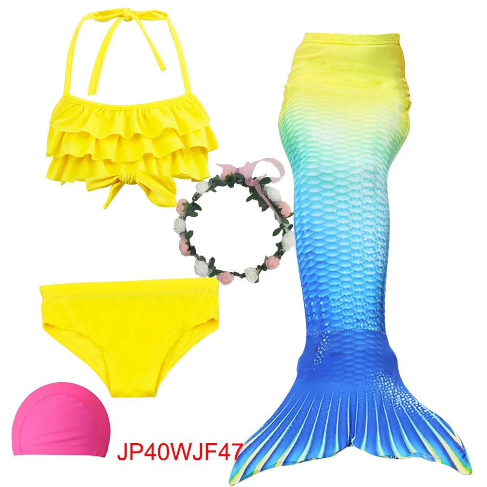 Женский купальник бикини для девочек Русалочка Маскарадный купальный костюм