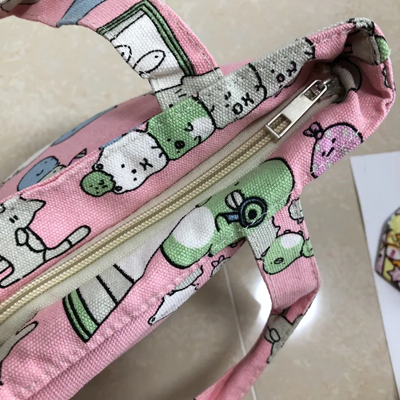 Sumikko Модные Портативные холщовые сумки для ланча мультяшная сумка пикника