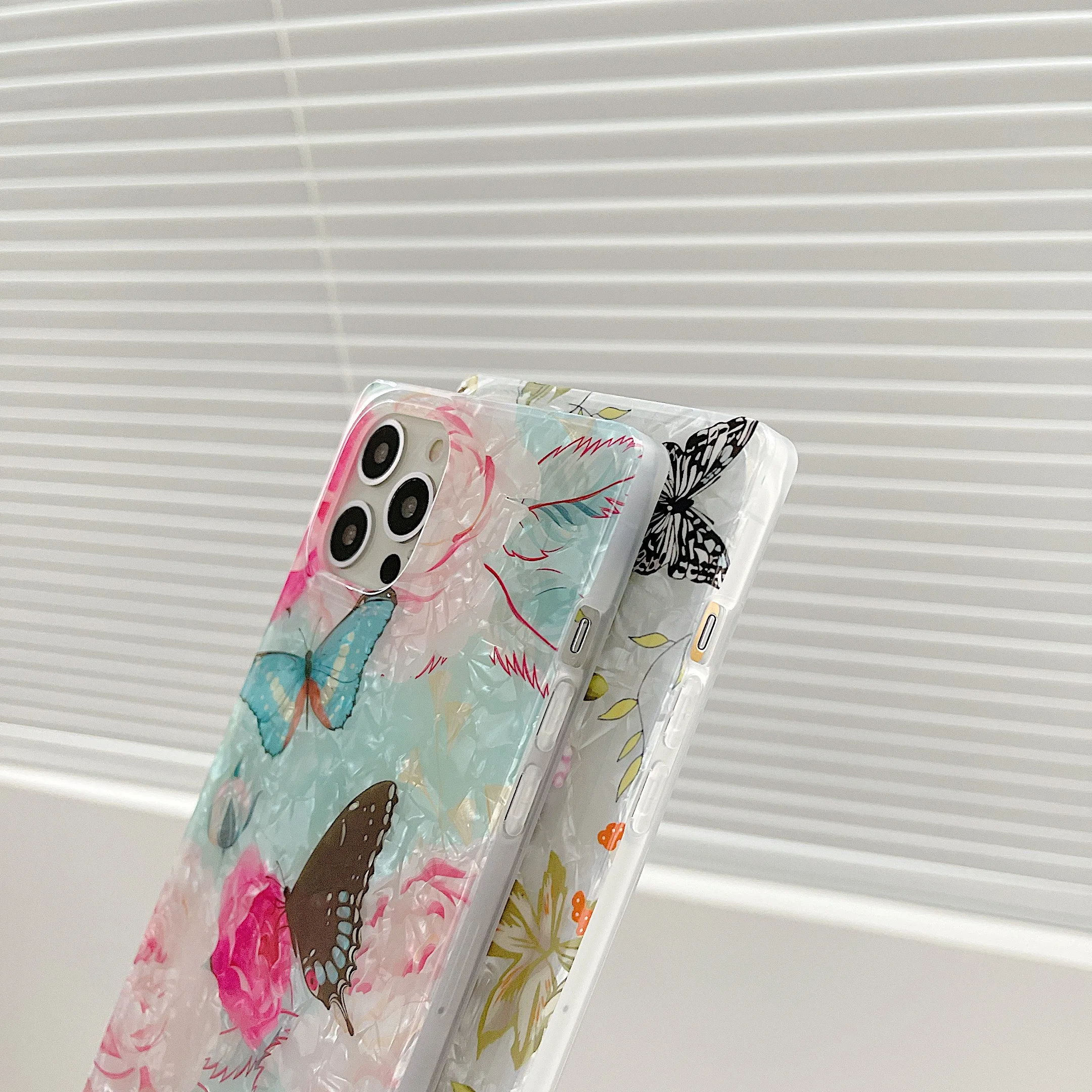 

Butterfly Flower Shell Pattern Phone Case For iPhone 12 11 Pro X XR XS Max 7 8 Plus SE 2020 Cases Soft Silicone Phone Back Cover
