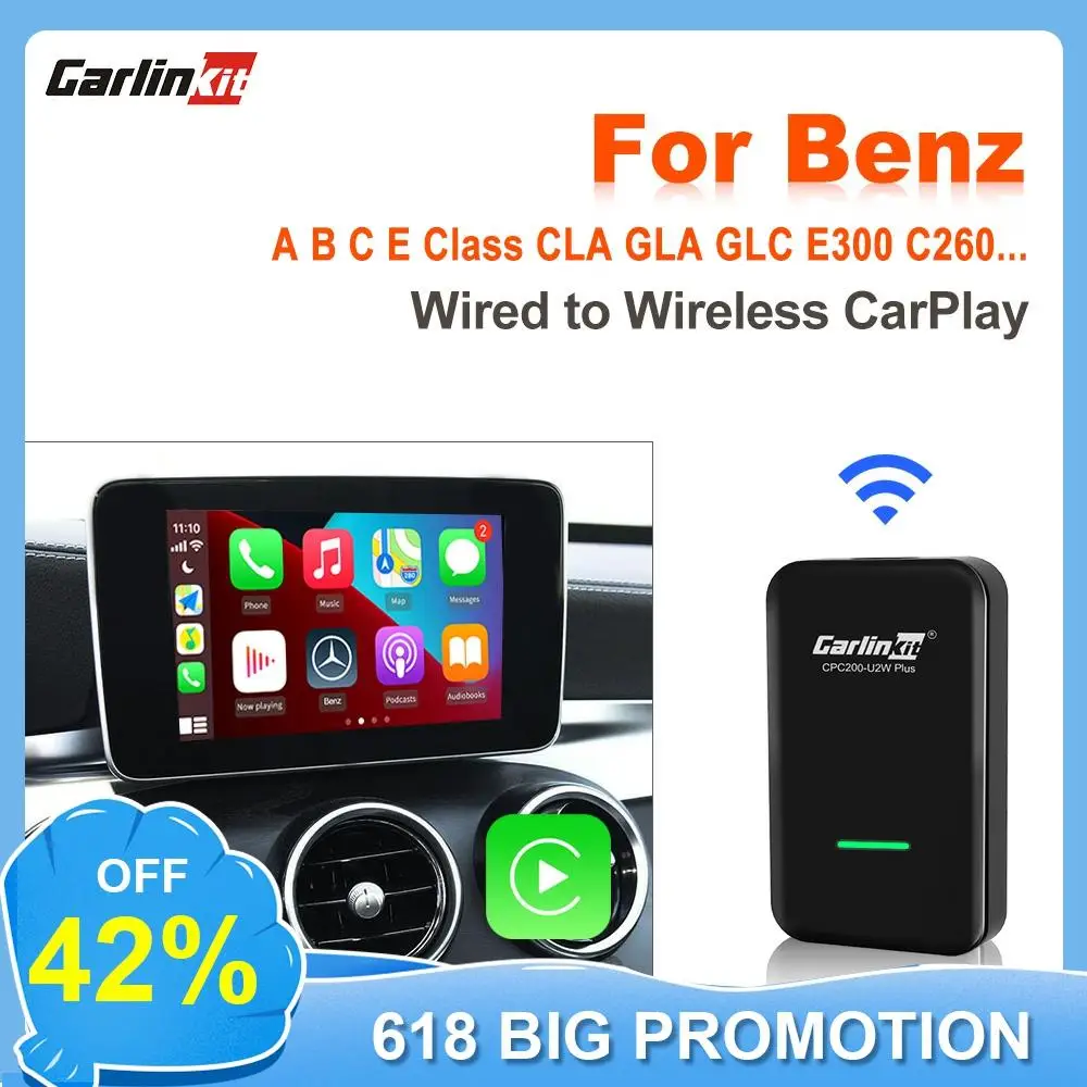 Carlinkit 3.0 беспроводной адаптер CarPlay для Benz A B C E S КЛАСС ML GLA GLC GLK CLA GLE CLS AMG