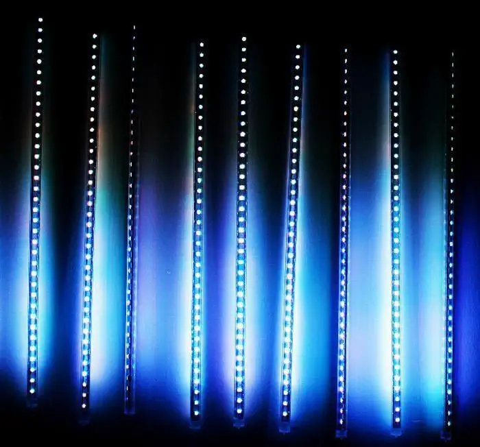 RGB LED Meteor lights tube rain drop shower christmas tree lamp 50cm 2835 LED 10tubes/set Decoration