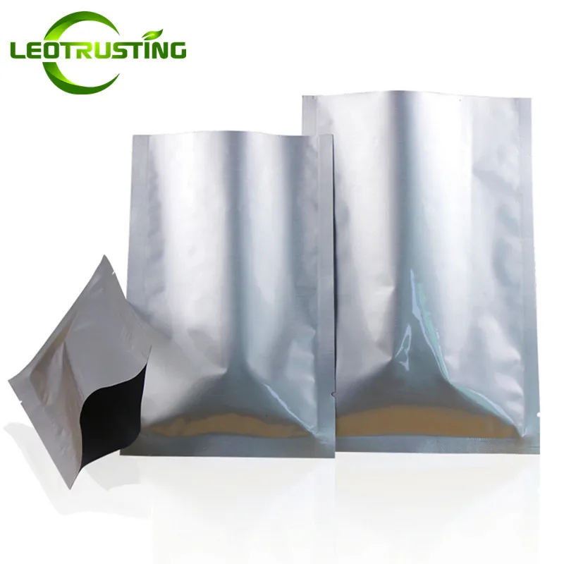 200 шт маленький с открытым верхом Алюминий Фольга вакуумный мешок мука порошок