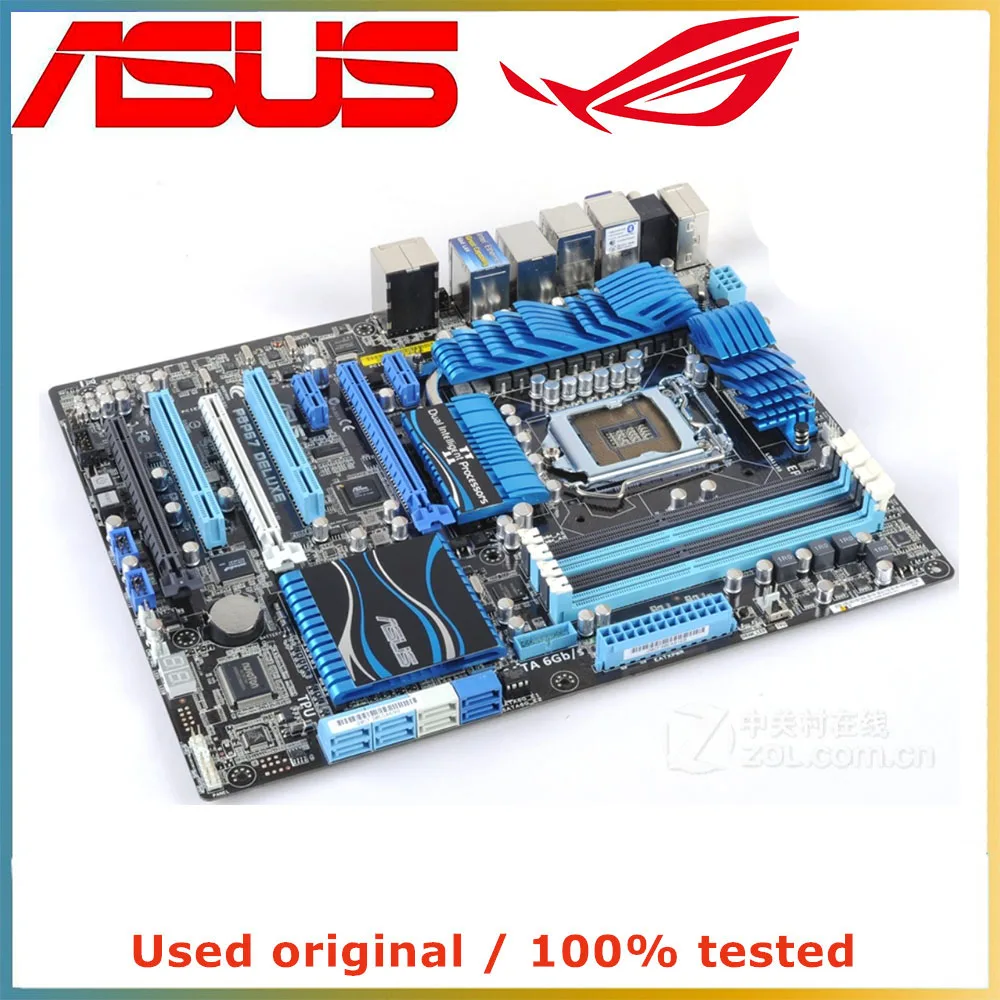 Для процессора Intel P67 LGA 1155 для ASUS P8P67 Deluxe материнская плата компьютера LGA1155 DDR3 б/у