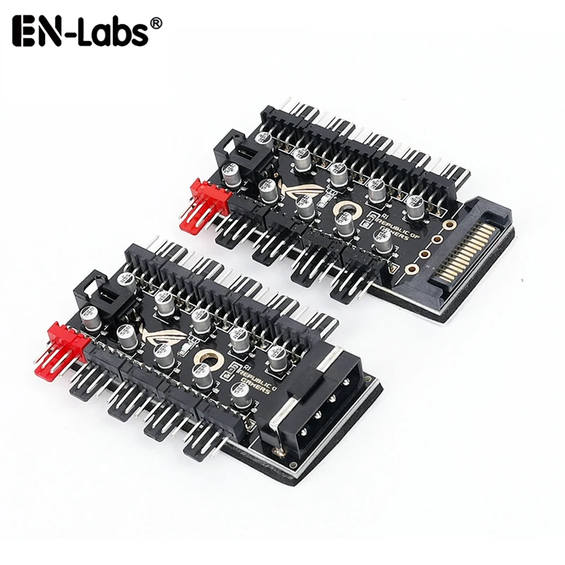 10 портов 4pin PWM сплиттер концентратор вентилятора с RPM контроллер скорости кабель