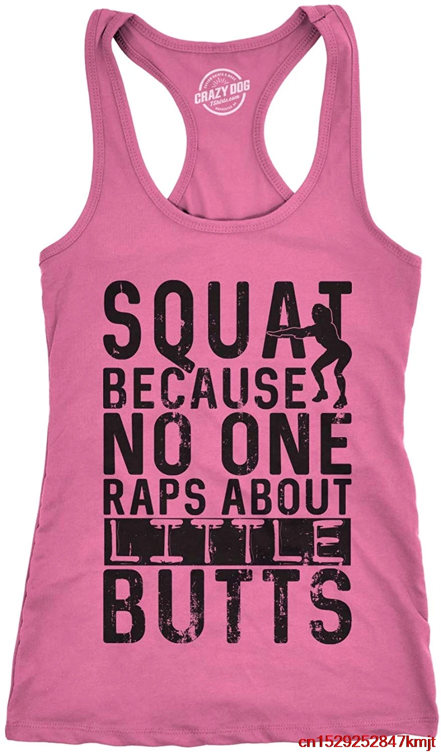 Женская футболка FGHFG с приседанием потому что No One Raps About Little Butts |