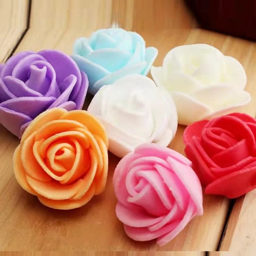 

100 шт., декоративные розы из пены, 30 мм