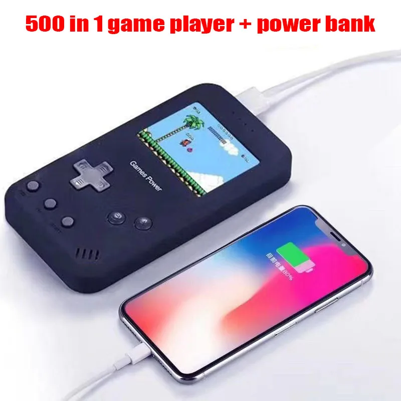 Функция Power Bank 500 игр в 1 портативная мини Ретро игровая консоль Ручной игровой