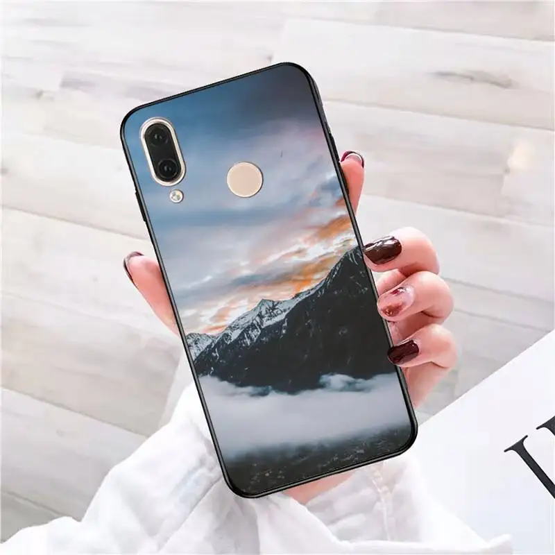 Motirunner Mountain Peak Forest Snow White Smoke Custom Photo Soft Phone Case For Redmi Note 4 5 6 7 5a 8 8pro | Мобильные телефоны