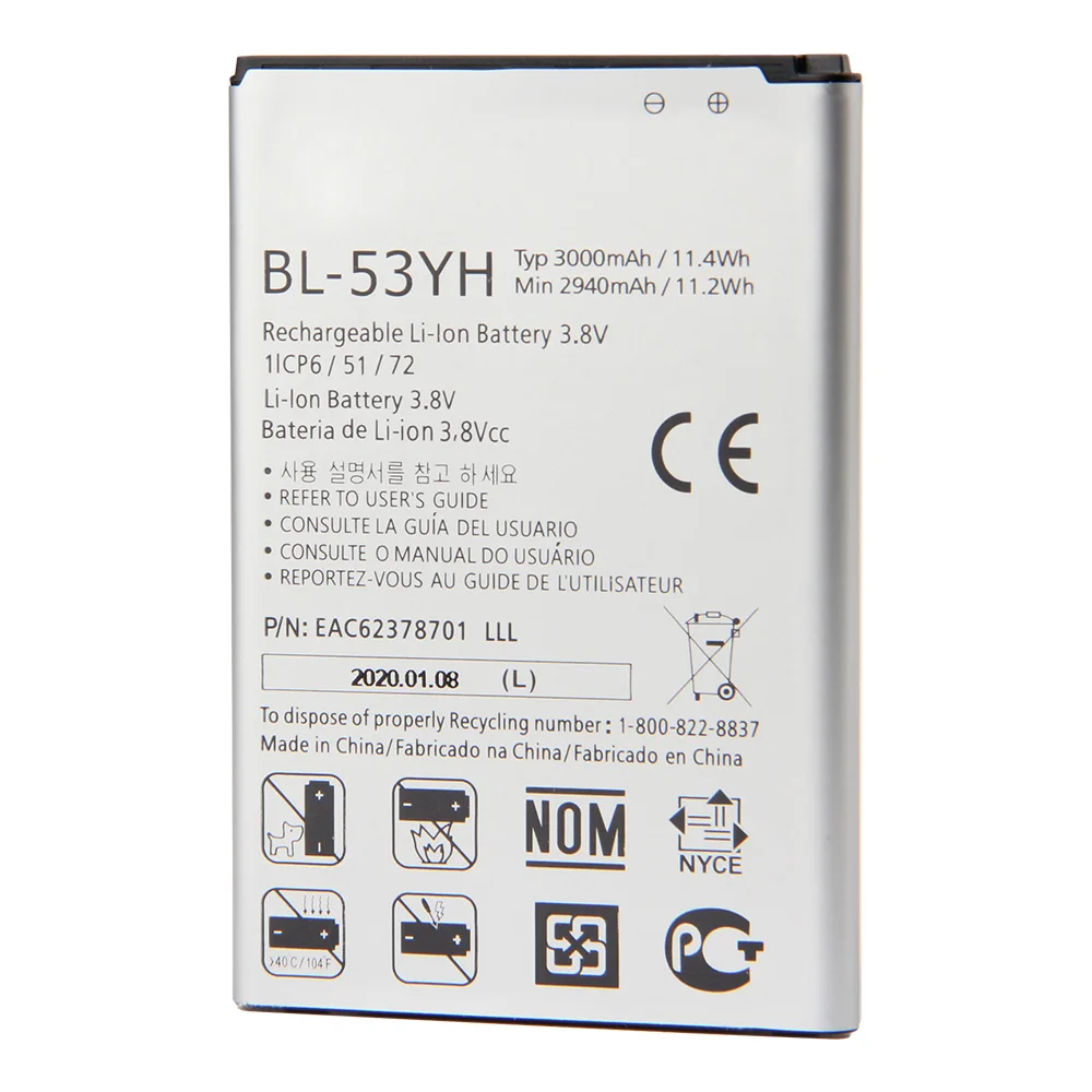 Оригинальная замена Батарея BL-53YH для LG G3 f400L F460 D858 D830 VS985 D850 Аутентичные телефон