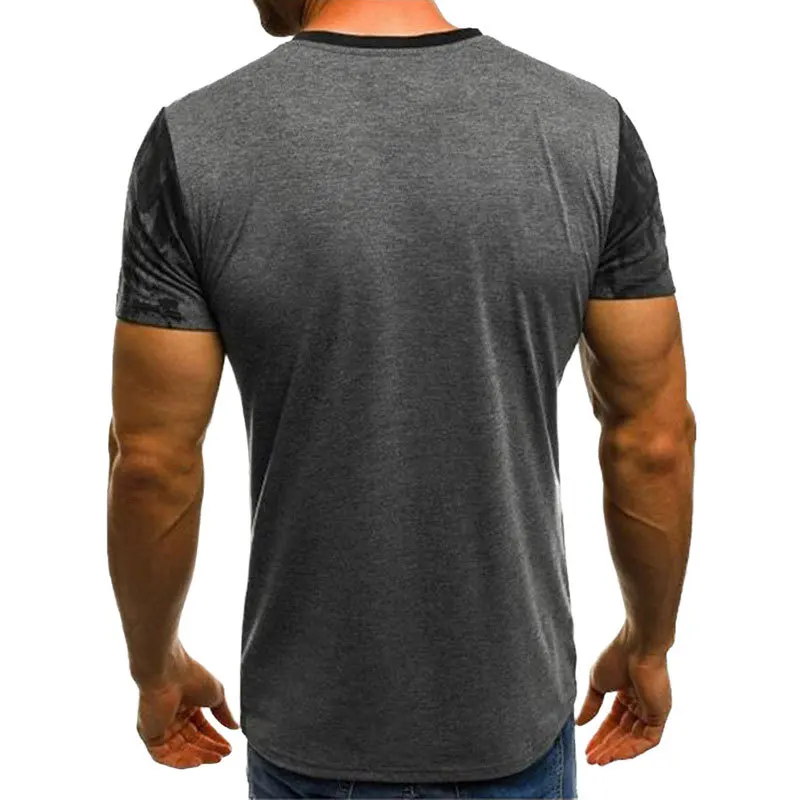 

2021 new men's fashion casual camouflage splash ink abstract pattern T-shirt beach travel casual loose men's sports jacket