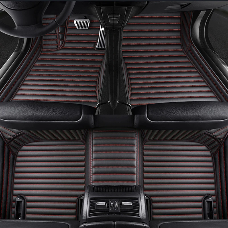 

High-quality leather 5 Seat car floor mat for audi a7 sportback a8 a1 a3 a4 a6 q3 q5 q7 rs car accessories carpet alfombra
