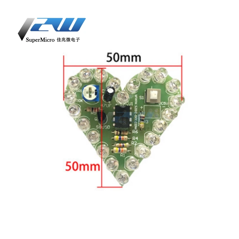 Комплект дыхательной лампы в форме сердца сделай сам 4 6 В постоянного тока