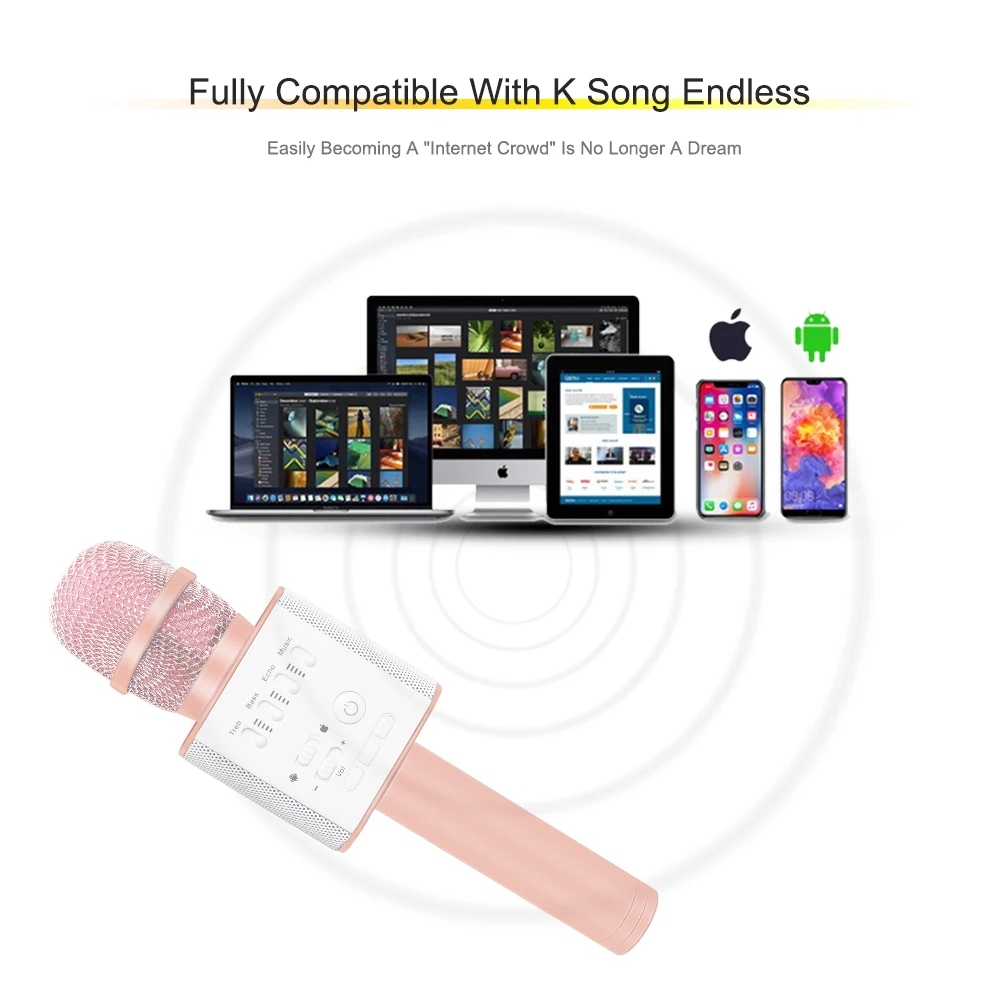Профессиональный Bluetooth Беспроводной микрофона караоке микрофон громкой связи
