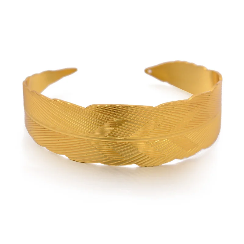 24K 1 шт браслет на Среднем Востоке Арабский Дубай Оливковый лист золотой цвет