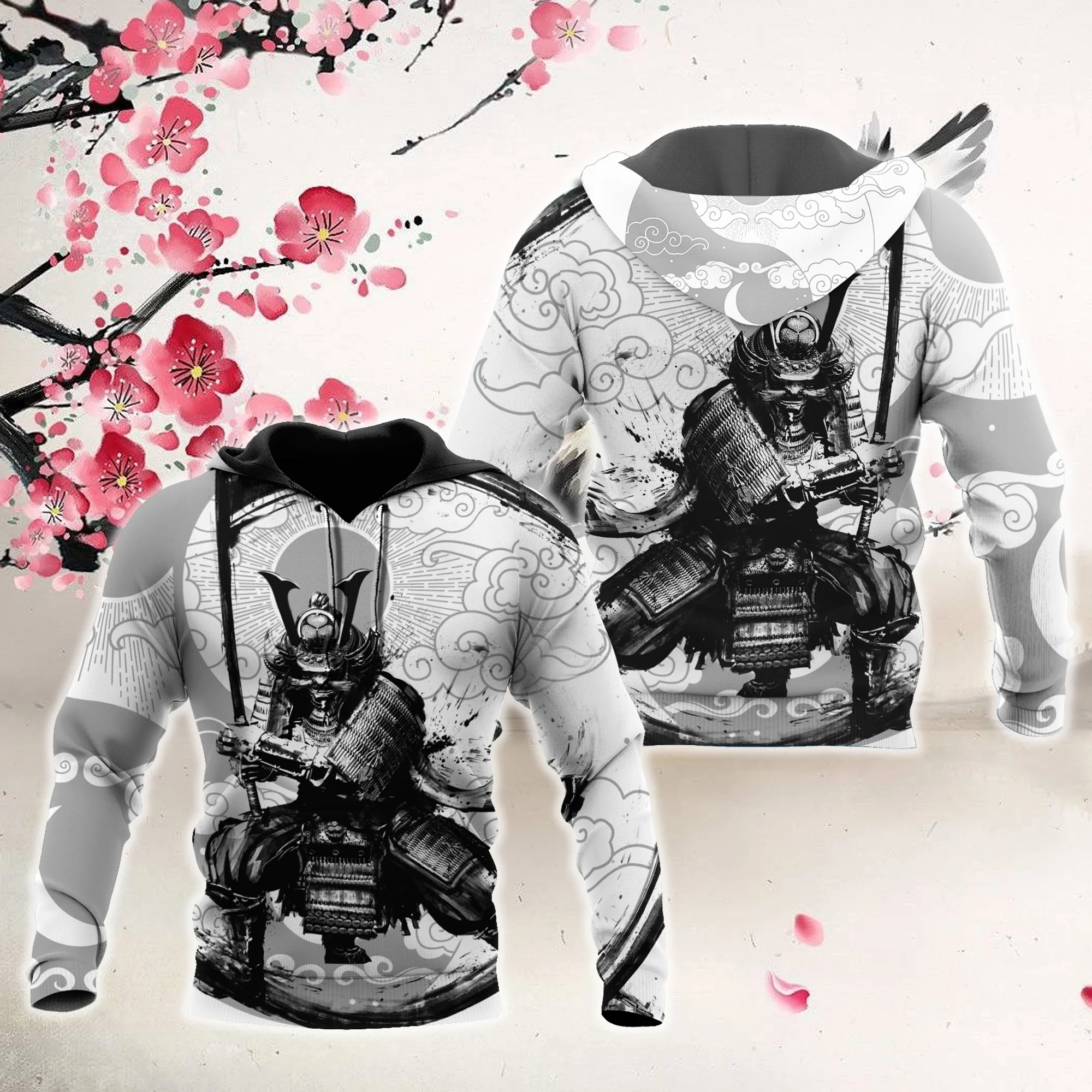 

Брендовые Модные осенние толстовки Samurai Armor 3D, мужская толстовка с принтом, пуловер унисекс на молнии, повседневная куртка WS17