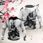 Брендовые Модные осенние толстовки Samurai Armor 3D, мужская толстовка с принтом, пуловер унисекс на молнии, повседневная куртка WS17
