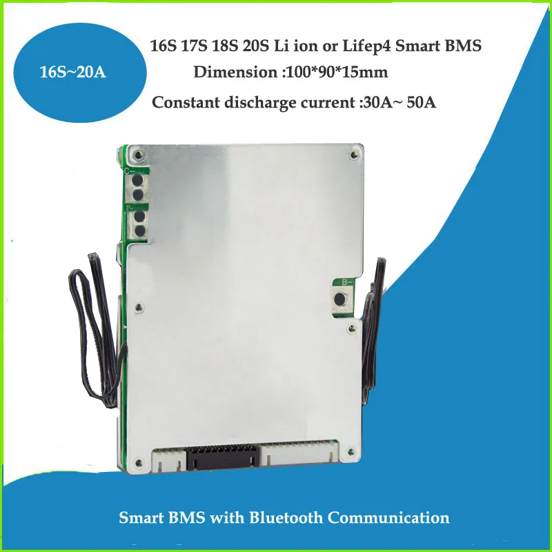16S 17S 18S 19S 20S Смарт Bluetooth приложение BMS для 48 в 60 в Lifepo4 батареи или 60 В и 72 В литий-ионный аккумулятор EV