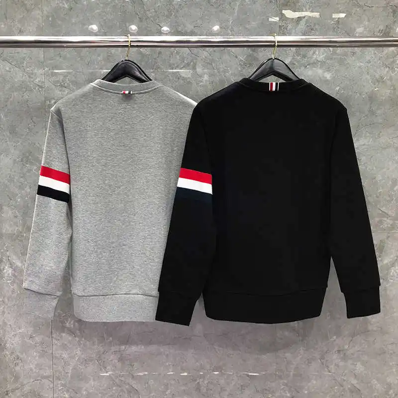 

TB BROWNE Fashion Brand Autumn Winter hooded Clothing Cotton Jacket Men Women Sweatshirts O-Neck Thick Casual Sportswear Coat