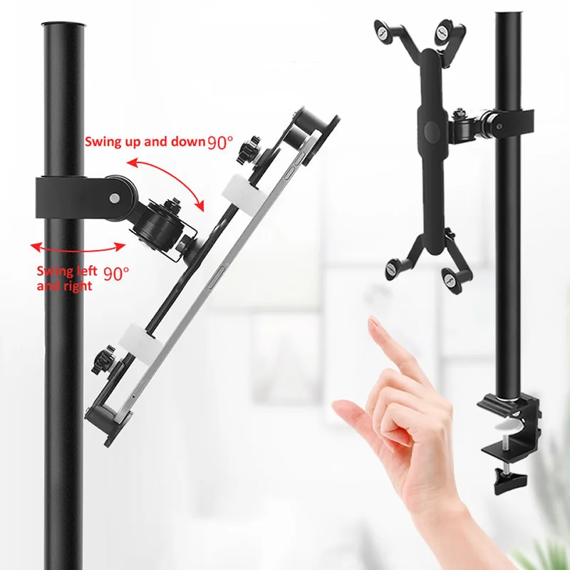 

360° Rotation Wall Mount Tablet Stand Aluminum Alloy Wall Hang Bracket Holder for iPhone iPad Xiaomi Mipad Universal 7-13 inches