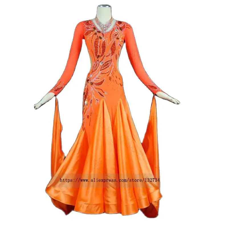 Желтые костюмы для бальных комнат стандартные платья танцев вальса платье