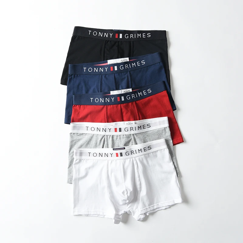 Трусы боксеры мужские однотонные хлопковые дышащие трусы шорты Классическое