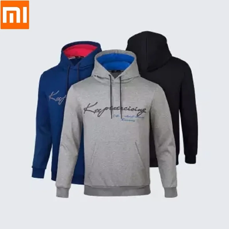 

Мужская толстовка с капюшоном Xiaomi, осенне-зимняя толстовка с мягким вельветовым принтом контрастных цветов, спортивная одежда