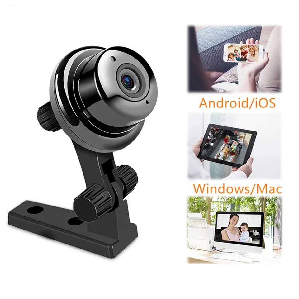 Tendway Беспроводная мини WiFi камера 720P HD ИК ночного видения Домашняя безопасность Облако IP камера CCTV Обнаружение движения монитор для младенца - Цвет: EU plug