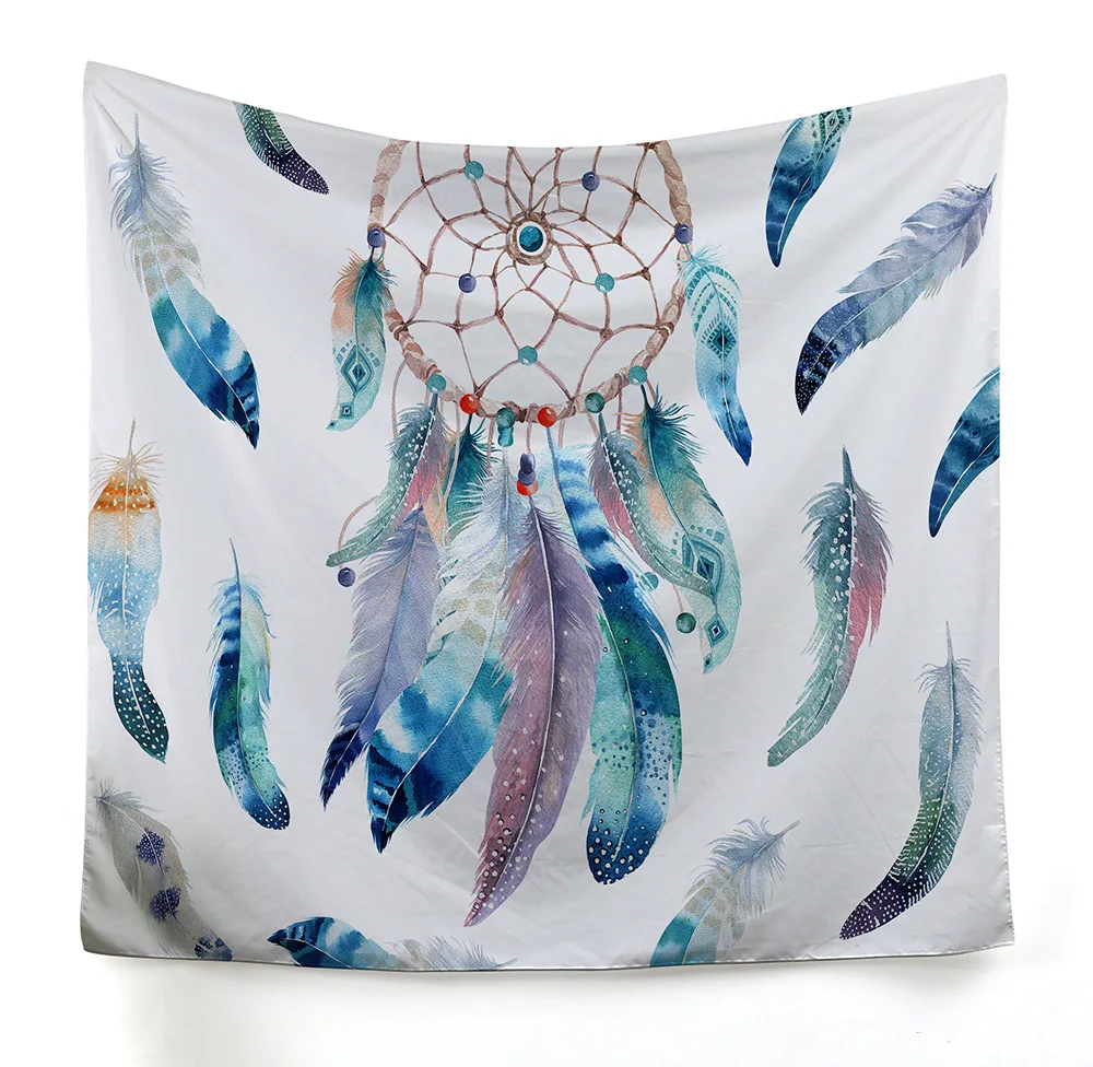 

Dreamcatcher Feather Tapestry Multicolor Sky Printing Abstract Home Wall Decoration Magic Wall Hanging Art Wall Blanket