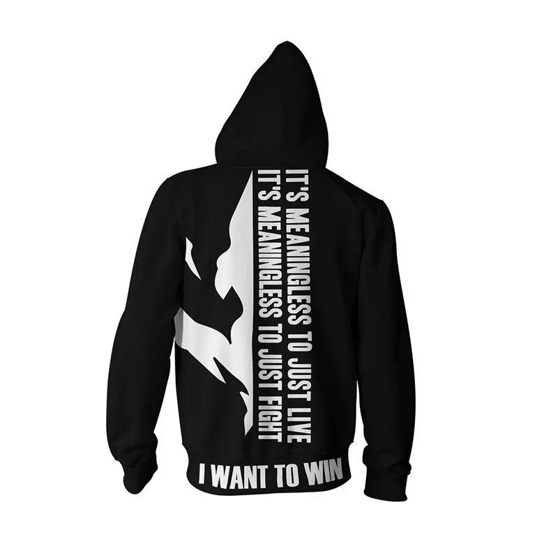 Куросаки Ичиго косплей на половину лица для косплея героя черный Sweatshrit Мужская и