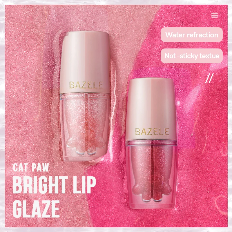 

Pudaier 1 Pc Cute Cat's Claw Mirror Water Lip Gloss Long Lasting Waterproof Easy To Color Moisturizing Lip Makeup Cosmetic TSLM1