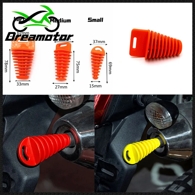 

27-48mm 2/4 Stroke Motorcycle Exhaust Pipe Muffler Rocket Dirt Bike Universal Prevent dust Wash Waterproof Plug Silencer Pipes