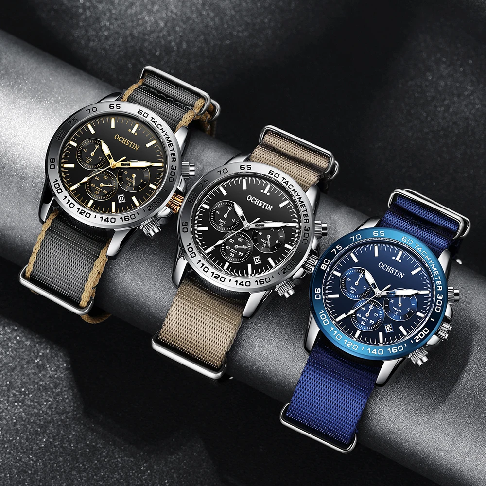 

OCHSTIN Premium Quality Watch Nylon Nato Strap 20mm 22mm Watchband Replacement For James Bond 007 Military Accessories Seatbelt