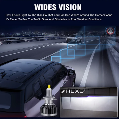 Светодиодные фары HLXG 360 led h7 canbus h1 CSP 9005 лм 60 Вт фонари головного света turbo H8 H9 H11 9006 HB3 HB4 лампа led h4 moto