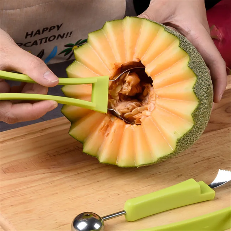 

Creative Ice Cream Ball Spoon Spoon Baller DIY Assortment Cold Dishes Tool Watermelon Melon Fruit Carving Knife Cutter Gadget