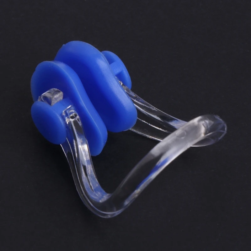 

1 Pc Men Women Clear Blue PVC Silicone Swim Swimming Nose Clip AD